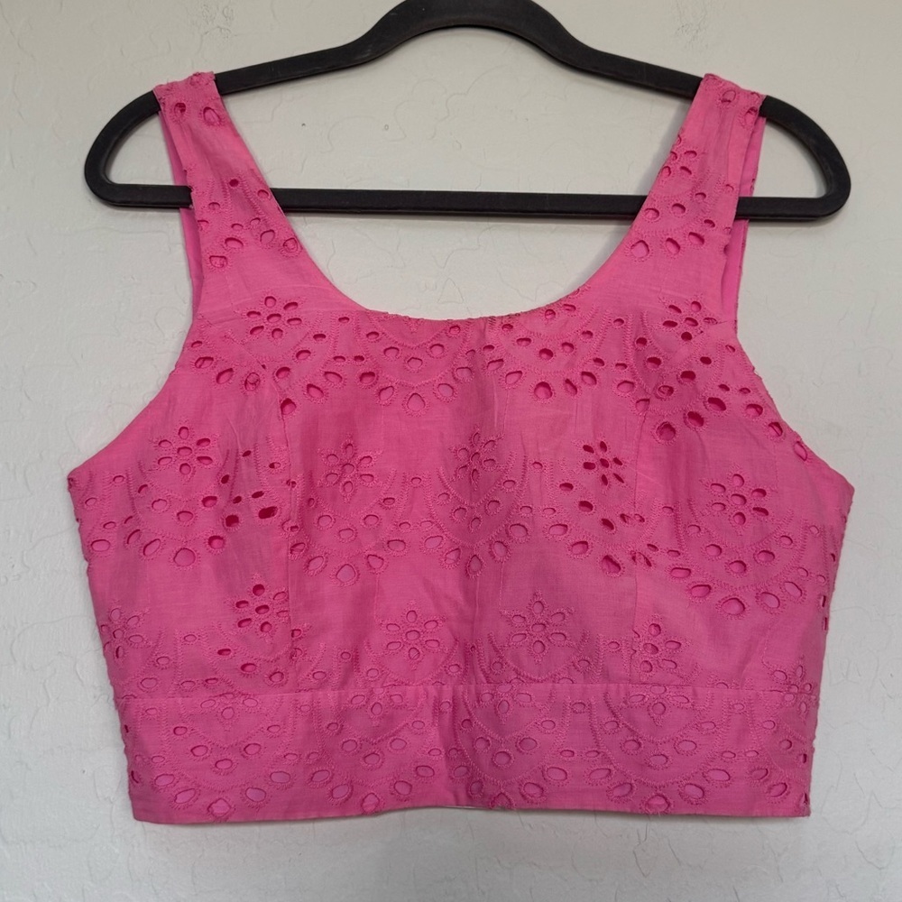 Calypso St. Barth pink crop top size medium